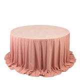 Scuba Round 132" Tablecloth Dusty Rose - Wrinkle Free & Stain Resistant Seamless Table Cover