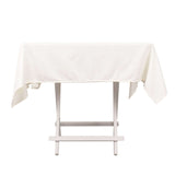 54inch Ivory Premium Scuba Square Tablecloth, Wrinkle Free Polyester Seamless Tablecloth