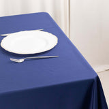 54inch Navy Blue Premium Scuba Wrinkle Free Square Tablecloth, Seamless Scuba Polyester Tablecloth