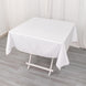 54" White Premium Scuba Wrinkle Free Square Tablecloth, Scuba Polyester Tablecloth