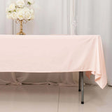 60x102inch Blush Premium Scuba Wrinkle Free Rectangular Tablecloth, Seamless Scuba Polyester