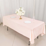 60x102inch Blush Premium Scuba Wrinkle Free Rectangular Tablecloth, Seamless Scuba Polyester