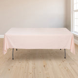60x102inch Blush Premium Scuba Wrinkle Free Rectangular Tablecloth, Seamless Scuba Polyester