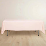 60"x102" Blush Premium Scuba Wrinkle Free Rectangular Tablecloth, Scuba Polyester Tablecloth