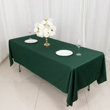 60x102inch Hunter Emerald Green Premium Scuba Wrinkle Free Rectangular Tablecloth Seamless Scuba