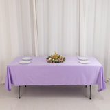  Lavender Lilac Premium Scuba Wrinkle Free Rectangular Tablecloth, Seamless Scuba Polyester