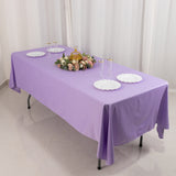  Lavender Lilac Premium Scuba Wrinkle Free Rectangular Tablecloth, Seamless Scuba Polyester