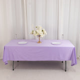  Lavender Lilac Premium Scuba Wrinkle Free Rectangular Tablecloth, Seamless Scuba Polyester