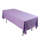  Lavender Lilac Premium Scuba Wrinkle Free Rectangular Tablecloth, Seamless Scuba Polyester