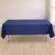 60x102inch Navy Blue Premium Scuba Wrinkle Free Rectangular Tablecloth, Seamless Scuba Polyester