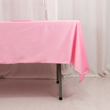 Pink Premium Scuba Wrinkle Free Rectangular Tablecloth, Seamless Scuba Polyester Tablecloth