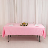 Pink Premium Scuba Wrinkle Free Rectangular Tablecloth, Seamless Scuba Polyester Tablecloth