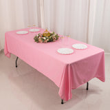 Pink Premium Scuba Wrinkle Free Rectangular Tablecloth, Seamless Scuba Polyester Tablecloth