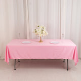 Pink Premium Scuba Wrinkle Free Rectangular Tablecloth, Seamless Scuba Polyester Tablecloth