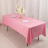 Pink Premium Scuba Wrinkle Free Rectangular Tablecloth, Seamless Scuba Polyester Tablecloth