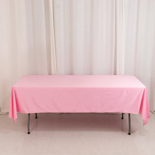 <h3 style="margin-left:0px;"><strong>Chic Pink Premium Scuba Wrinkle-Free Tablecloth</strong>