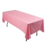 Pink Premium Scuba Wrinkle Free Rectangular Tablecloth, Seamless Scuba Polyester Tablecloth