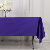 60x102inch Purple Premium Scuba Wrinkle Free Rectangular Tablecloth, Seamless Scuba Polyester