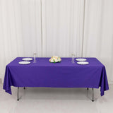 60x102inch Purple Premium Scuba Wrinkle Free Rectangular Tablecloth, Seamless Scuba Polyester