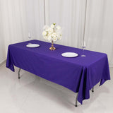 60x102inch Purple Premium Scuba Wrinkle Free Rectangular Tablecloth, Seamless Scuba Polyester