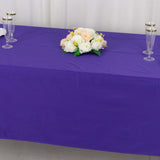 60x102inch Purple Premium Scuba Wrinkle Free Rectangular Tablecloth, Seamless Scuba Polyester