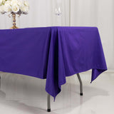 60x102inch Purple Premium Scuba Wrinkle Free Rectangular Tablecloth, Seamless Scuba Polyester