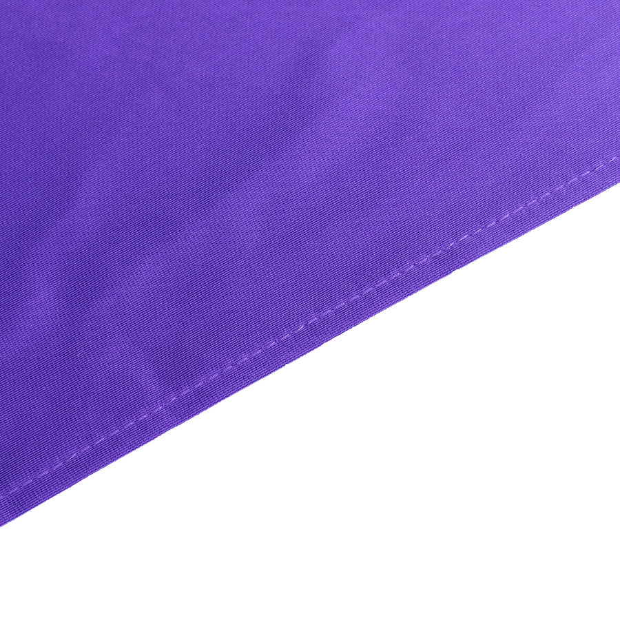 60x102inch Purple Premium Scuba Wrinkle Free Rectangular Tablecloth, Seamless Scuba Polyester