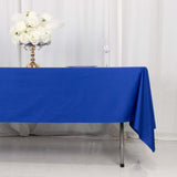 60"x102" Royal Blue Premium Scuba Wrinkle Free Rectangular Tablecloth, Seamless Scuba Polyester