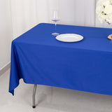 60"x102" Royal Blue Premium Scuba Wrinkle Free Rectangular Tablecloth, Seamless Scuba Polyester