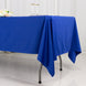 60"x102" Royal Blue Premium Scuba Wrinkle Free Rectangular Tablecloth, Seamless Scuba Polyester