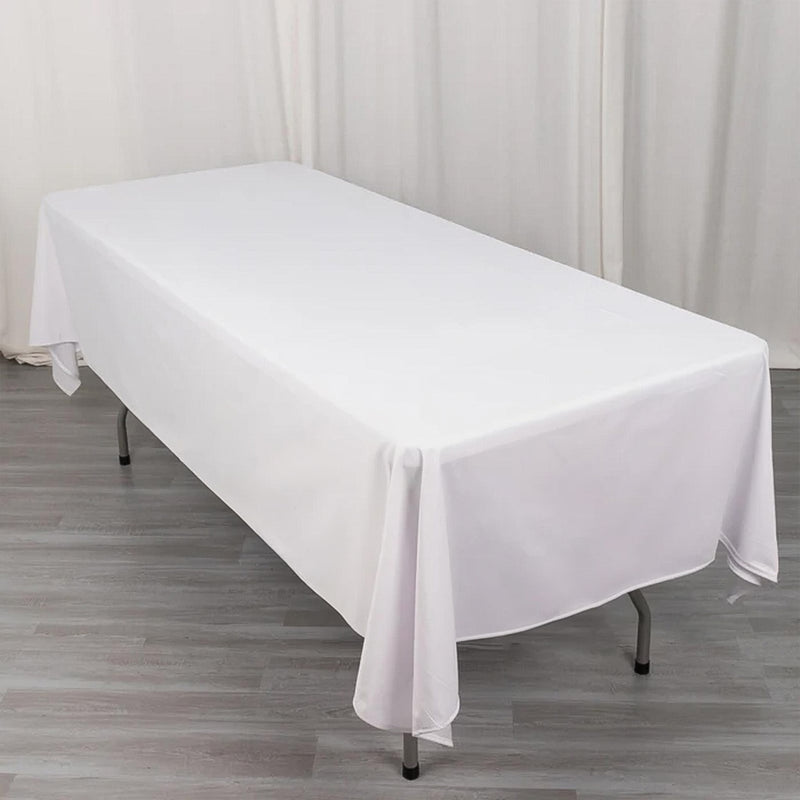 White Polyester Tablecloth
