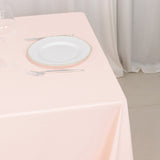 70inch Blush Premium Scuba Wrinkle Free Square Tablecloth, Scuba Polyester Tablecloth