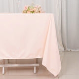 70inch Blush Premium Scuba Wrinkle Free Square Tablecloth, Scuba Polyester Tablecloth