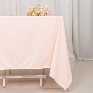 <strong>Blush Premium Scuba Square Tablecloth: The Ultimate in Sophistication </strong>