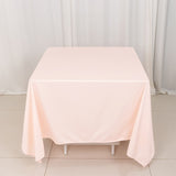 70inch Blush Premium Scuba Wrinkle Free Square Tablecloth, Scuba Polyester Tablecloth