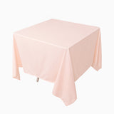 70inch Blush Premium Scuba Wrinkle Free Square Table Overlay, Scuba Polyester Table Topper