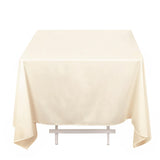 70" Beige Premium Scuba Wrinkle Free Square Tablecloth, Scuba Polyester Tablecloth