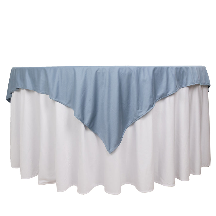 70inch Dusty Blue Premium Scuba Wrinkle Free Square Table Overlay