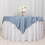 70inch Dusty Blue Premium Scuba Wrinkle Free Square Table Overlay