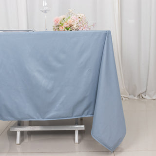 <strong>Dusty Blue Premium Scuba Square Tablecloth: The Ultimate in Sophistication </strong>