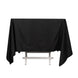 70inch Black Premium Scuba Square Tablecloth, Wrinkle Free Polyester Seamless Tablecloth