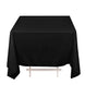 70" Black Premium Scuba Wrinkle Free Square Tablecloth, Scuba Polyester Tablecloth
