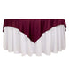 70" Burgundy Premium Scuba Wrinkle Free Square Table Overlay, Scuba Polyester Table Topper