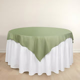 70" Dusty Sage Green Premium Scuba Wrinkle Free Square Table Overlay, Scuba Polyester Table Topper
