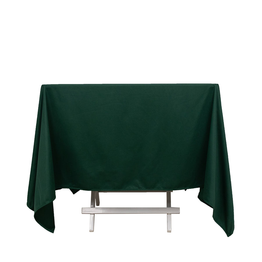 70inch Hunter Emerald Green Premium Scuba Wrinkle Free Square Tablecloth