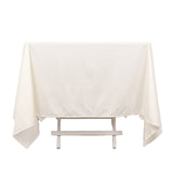 70inch Ivory Premium Scuba Square Tablecloth, Wrinkle Free Polyester Seamless Tablecloth#whtbkgd