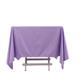 Lavender Premium Scuba Square Tablecloth, Lilac Wrinkle Free Polyester Seamless Tablecloth