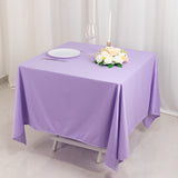 Lavender Premium Scuba Square Tablecloth, Lilac Wrinkle Free Polyester Seamless Tablecloth 70inch