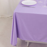 Lavender Premium Scuba Square Tablecloth, Lilac Wrinkle Free Polyester Seamless Tablecloth 70inch