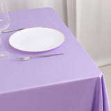 Lavender Premium Scuba Square Tablecloth, Lilac Wrinkle Free Polyester Seamless Tablecloth 70inch